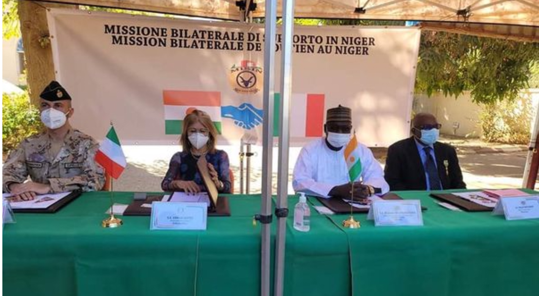 Нигер, Мисија одбране Мисина, нигеријске власти захваљују италијанској влади: донирано 1000 здравствених комплета