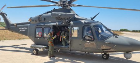 Doppio intervento per un elicottero dell’Aeronautica Militare alla Riserva Naturale dello Zingaro