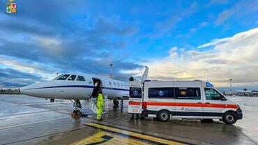 28.2.2023 letecká záchranná služba Cagliari - Turín (2)