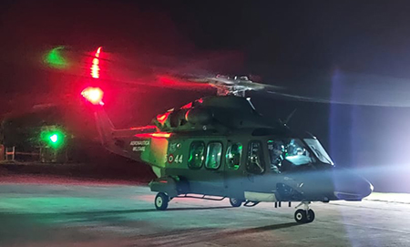 Aeronautica: elicottero recupera un traumatizzato grave da una nave turca nell’adriatico
