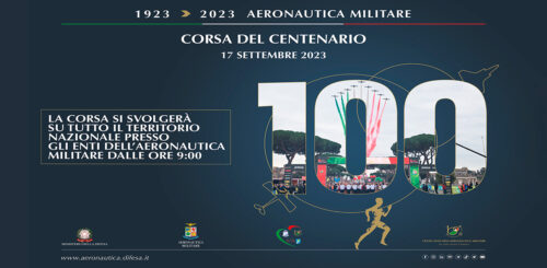 Sport e solidarietà: il 17 settembre 2023 la “Corsa del Centenario” dell’Aeronautica Militare