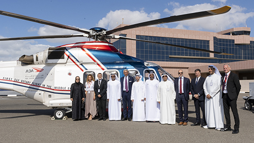 Primo volo con carburante SAF negli Emirati Arabi Uniti e in Medio Oriente con un AW139