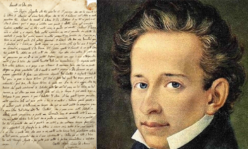 Napoli rahvusraamatukogu, Giacomo Leopardi omandatud hinnaline kiri