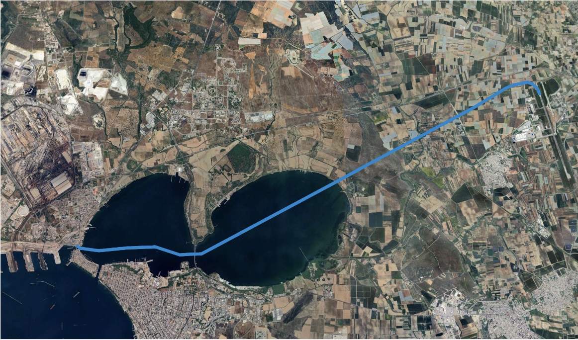 Grottaglie 的医疗运输无人机，一条 17 公里的路线将连接机场和塔兰托港