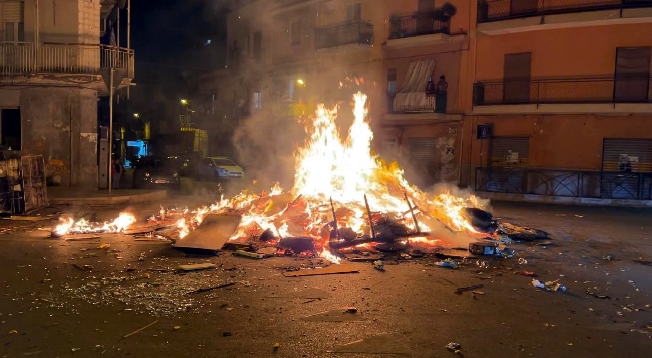 Palermo: incendiile din San Giuseppe.